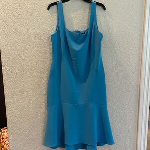 Elegant Blue Sleeveless Dress